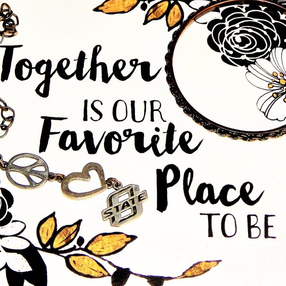 Peace Love OSU Necklace ~ Oklahoma State Cowboys! - Picture 2 of 9